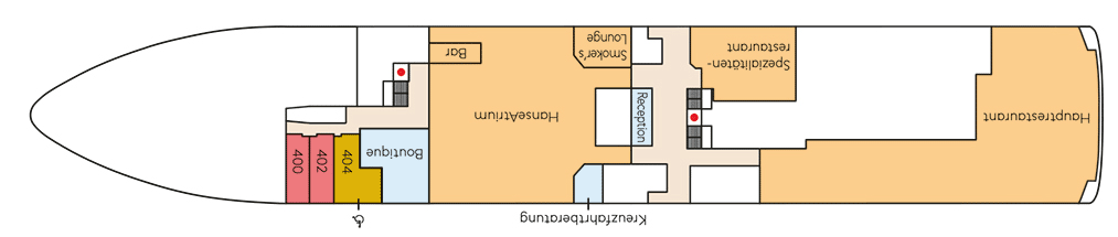 Deckplan Deck 4 – HANSEATIC inspiration