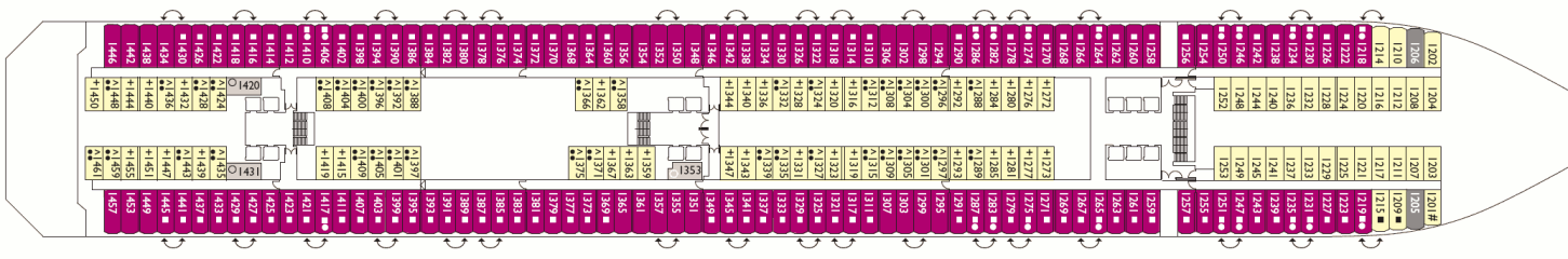 Deckplan Notturno Deck – Costa Pacifica