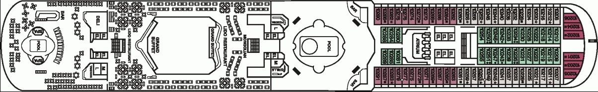 Deckplan Lido Deck – Carnival Magic