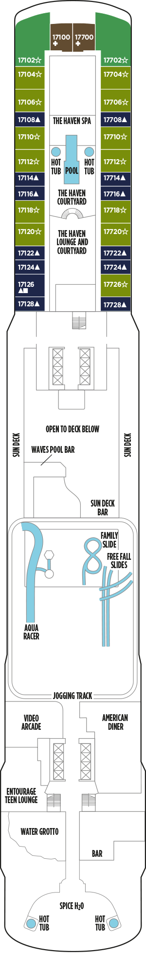 Deckplan Deck 17 – Norwegian Escape