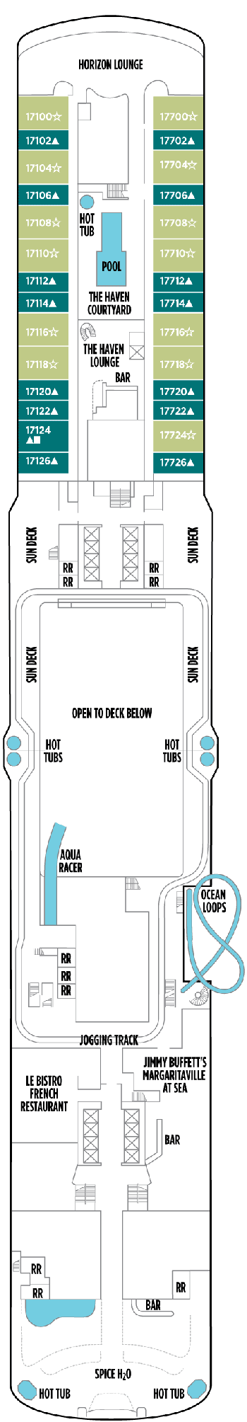 Deckplan Deck 17 – Norwegian Bliss
