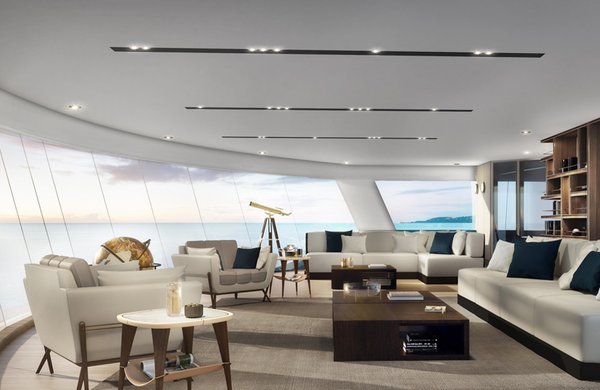 Die Observation Lounge bietet den Gästen einen eleganten Rückzugsort