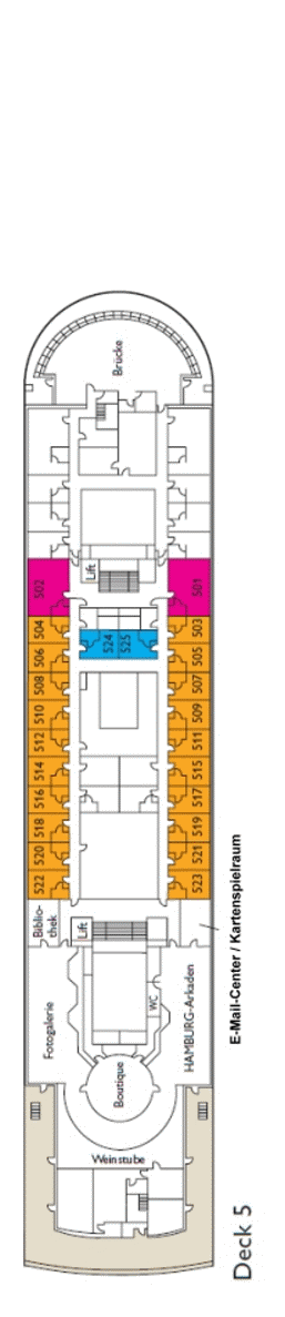 Deckplan Deck 5 – Hamburg