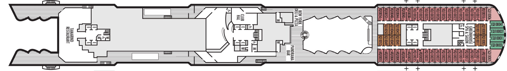 Deckplan Deck 10 Panorama Deck – Nieuw Statendam