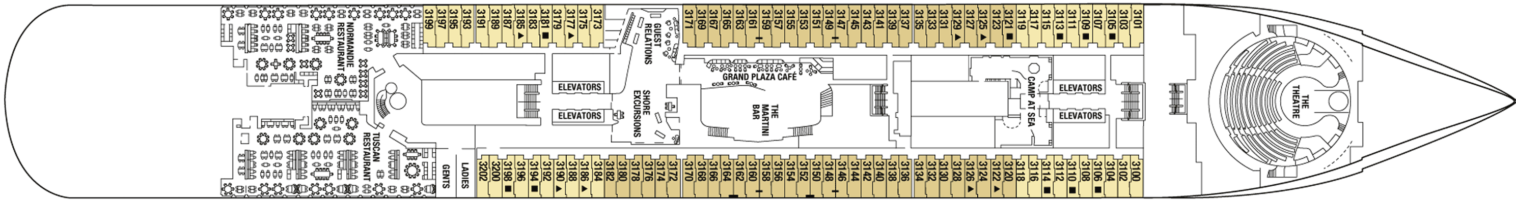 Deckplan Deck 03 – Celebrity Edge