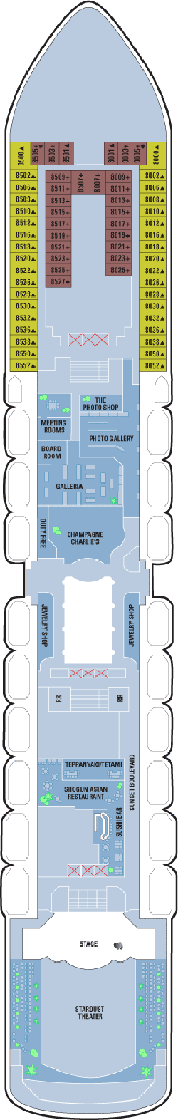 Deckplan Deck 08 – Norwegian Spirit