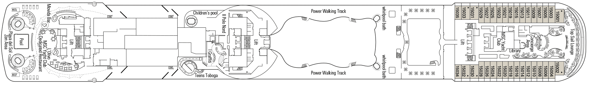 Deckplan Leonardo Da Vinci – MSC Splendida