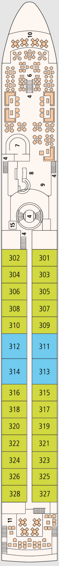 Deckplan Deck 3 – A-Rosa Clea