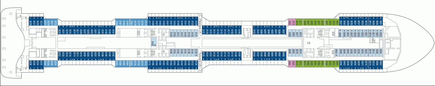 Deckplan Deck 8 - Machu Picchu – MSC Meraviglia