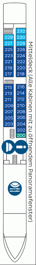 Deckplan Mitteldeck – Rhein Melodie
