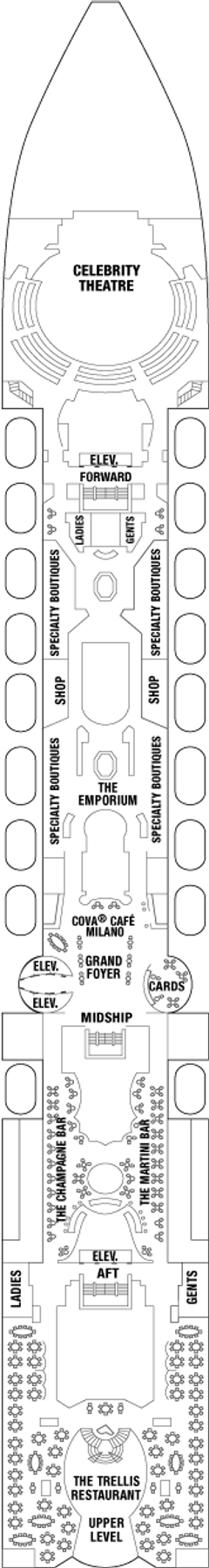 Deckplan Entertainment Deck – Celebrity Infinity  