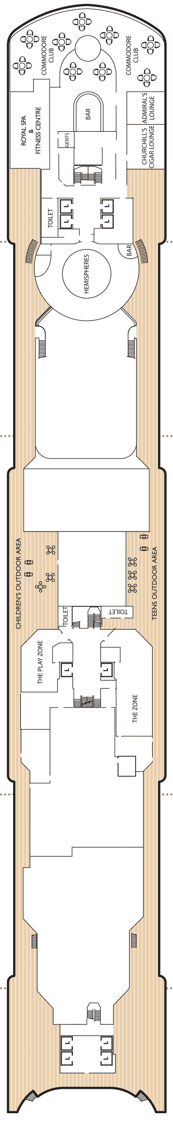 Deckplan Deck 10 – Queen Victoria