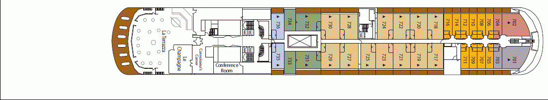 Deckplan Deck 7 – Silver Whisper