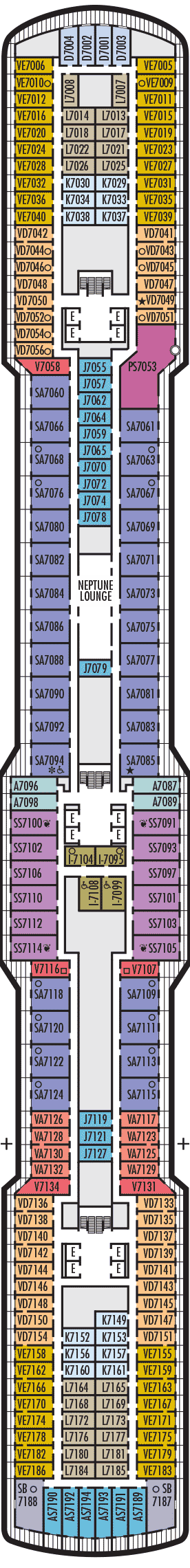 Deckplan Deck 7 Schubert Deck – Nieuw Statendam
