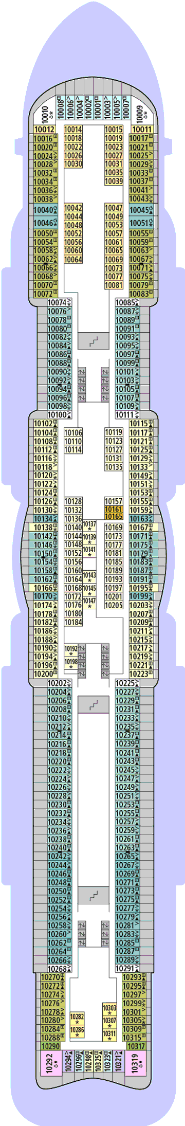 Deckplan Deck 10 – AIDAnova