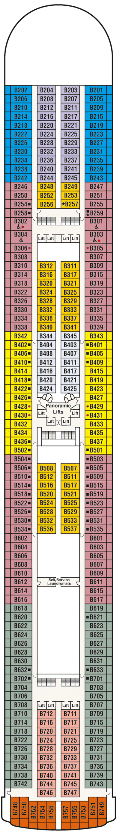Deckplan Deck 11 - Baja – Crown Princess