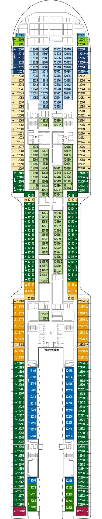 Deckplan Deck 12 - Copenhagen – MSC World Europa
