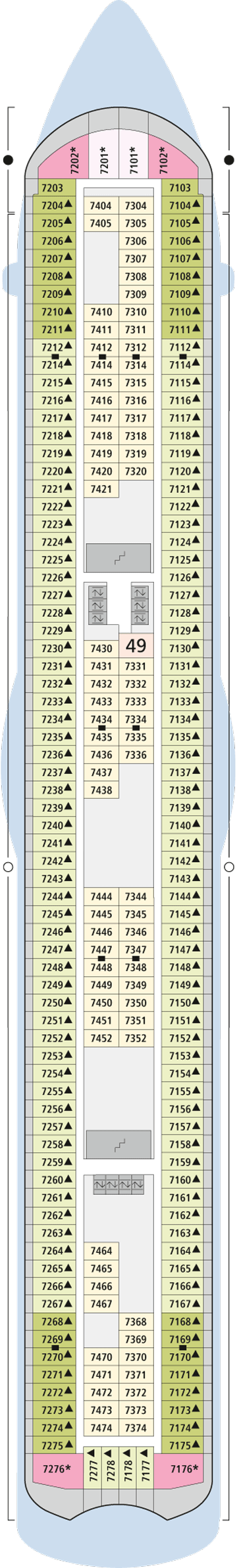 Deckplan Deck 7 – AIDAluna