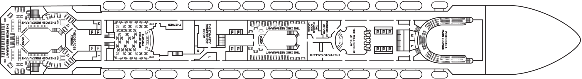 Deckplan Atlantic Deck – Carnival Freedom