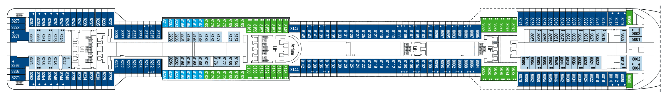 Deckplan Deck 8 - Onice – MSC Preziosa