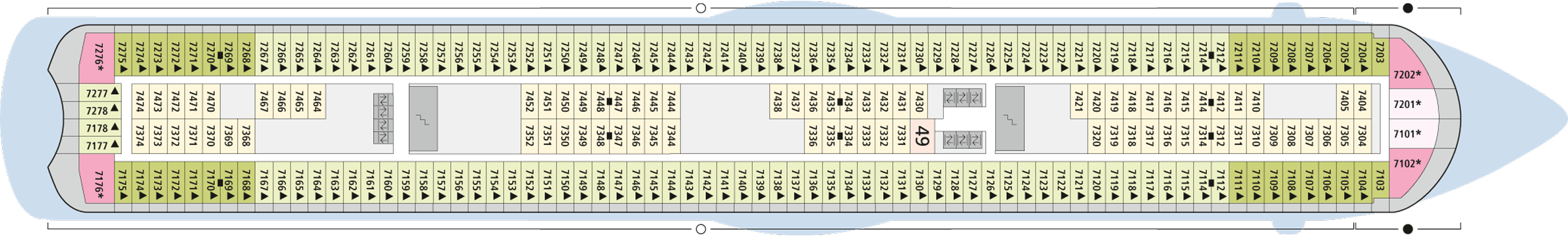 Deckplan Deck 7 – AIDAluna