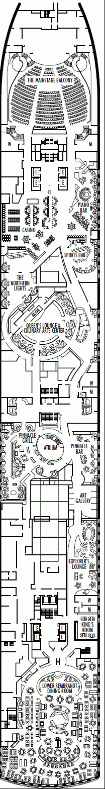 Deckplan Deck 2 - Lower Promenade Deck – Eurodam