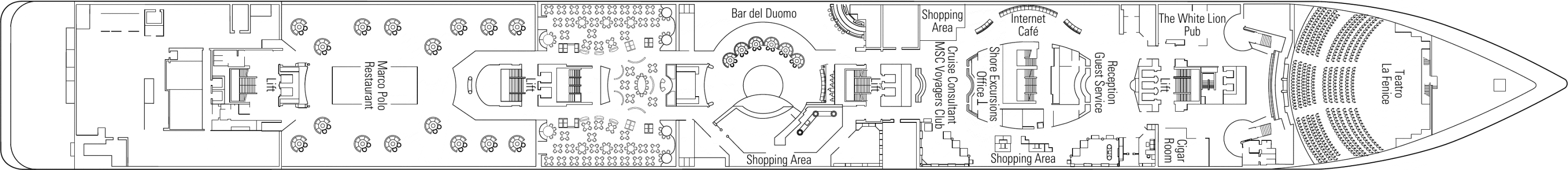 Deckplan Rubino – MSC Armonia