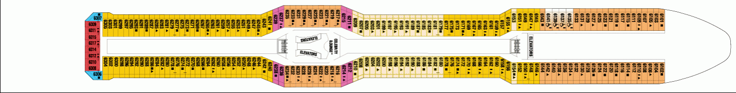 Deckplan Continental Deck – Celebrity Silhouette