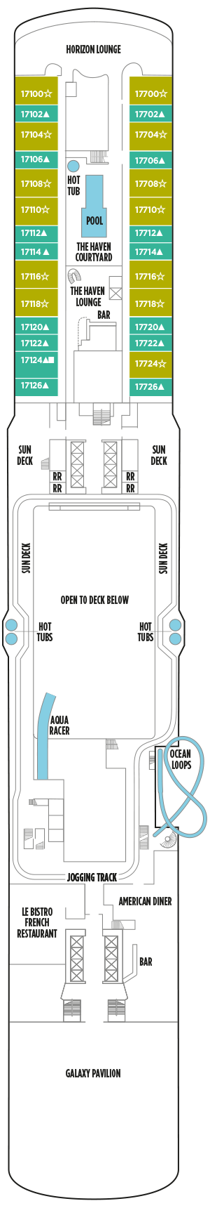 Deckplan Deck 17 – Norwegian Encore