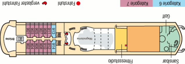 Deckplan Bellevue Deck – MS Europa