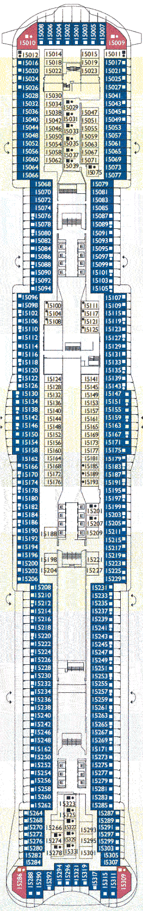 Deckplan Deck 15 – Costa Toscana