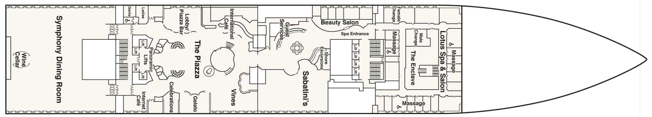 Deckplan Deck 5 Plaza – Royal Princess