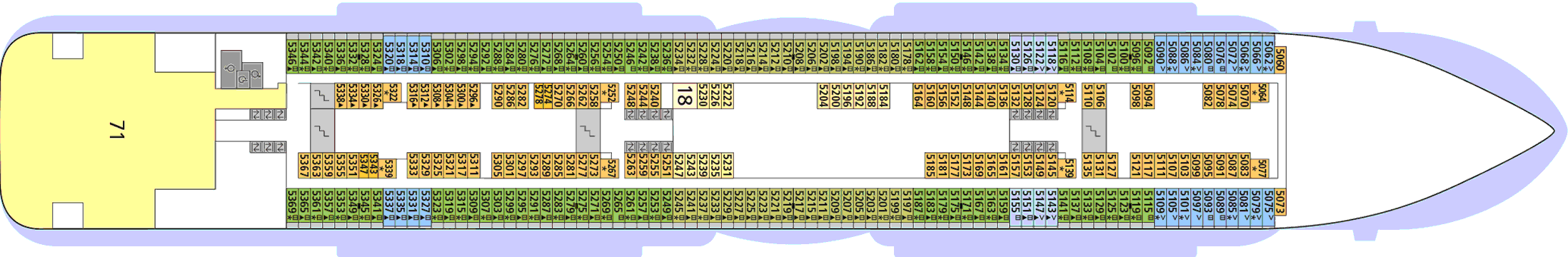 Deckplan Deck 5 – AIDAnova