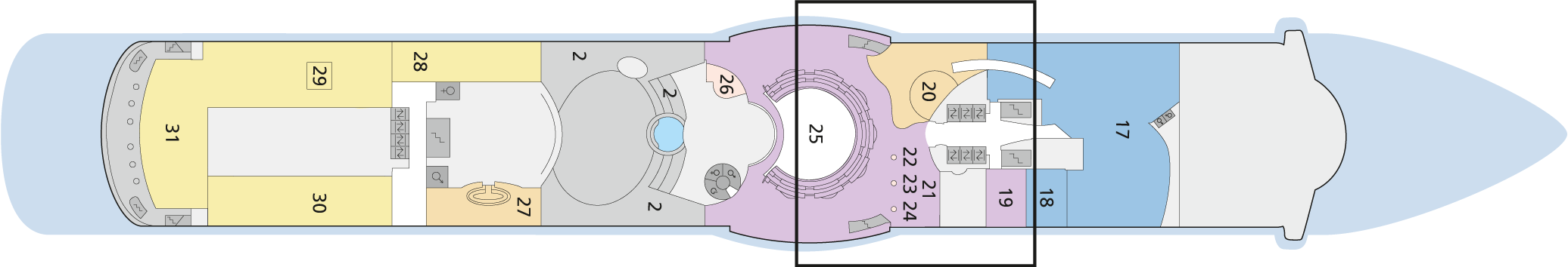 Deckplan Deck 11 – AIDAstella