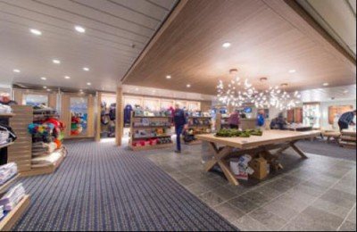 Der Shopbereich des Schiffes