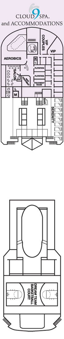 Deckplan Sun Deck – Carnival Dream