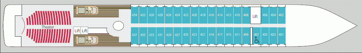 Deckplan Deck 4 – Austral