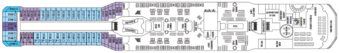 Deckplan Resort Deck – Celebrity Eclipse