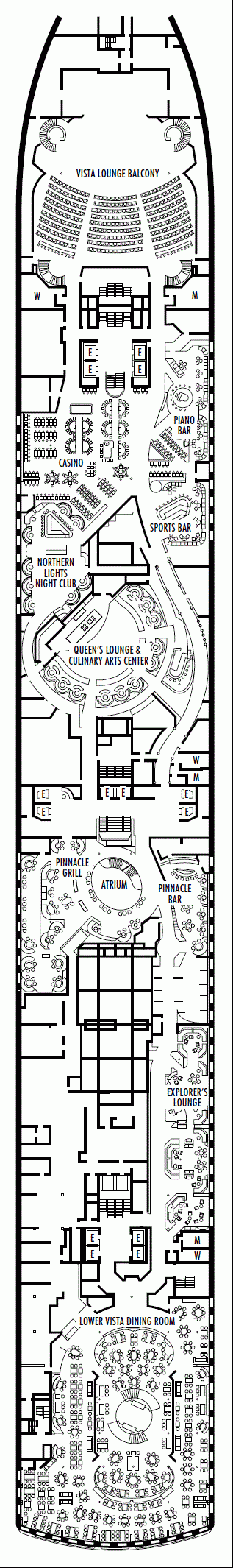 Deckplan Deck 2 - Lower Promenade Deck – Oosterdam