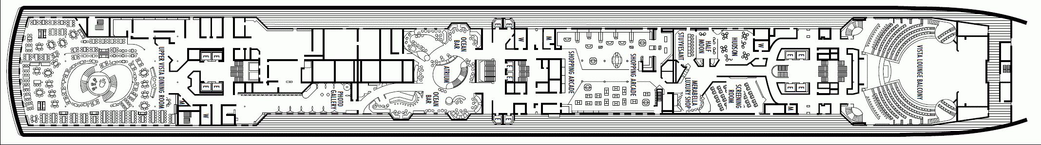 Deckplan Deck 3 - Promenade Deck – Oosterdam