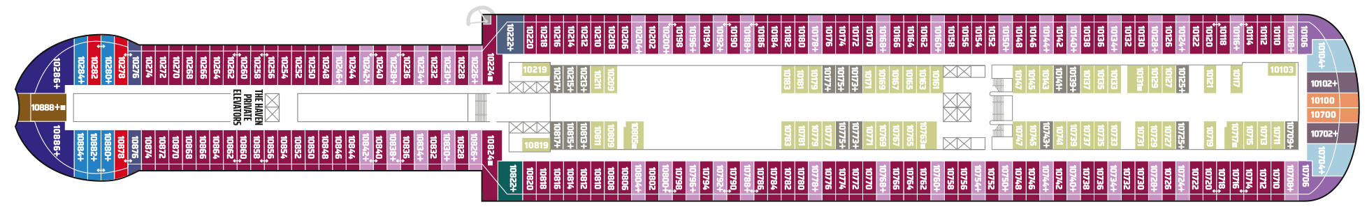 Deckplan Deck 10 – Norwegian Aqua