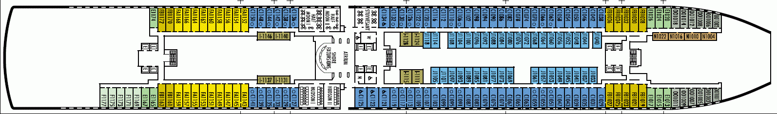 Deckplan Deck 1 Main Deck – Koningsdam