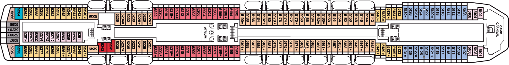 Deckplan Upper Deck – Carnival Legend