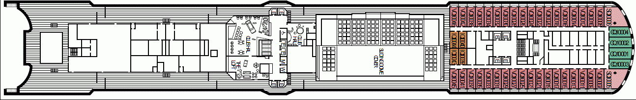 Deckplan Deck 10 - Panorama Deck  – Seven Seas Explorer