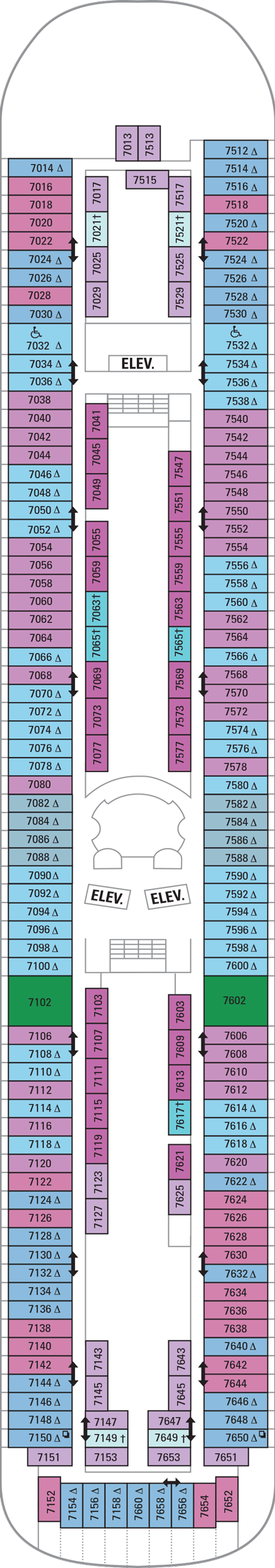 Deckplan Deck 7 – Vision of the Seas