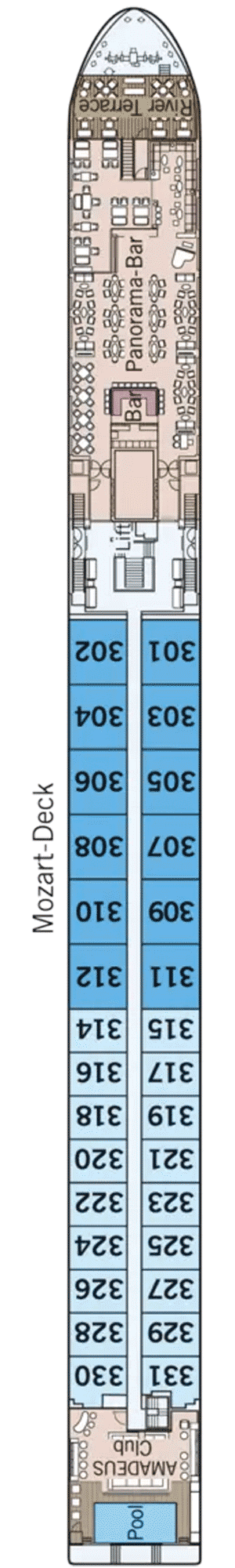 Deckplan Haydn-Deck – Amadeus Queen
