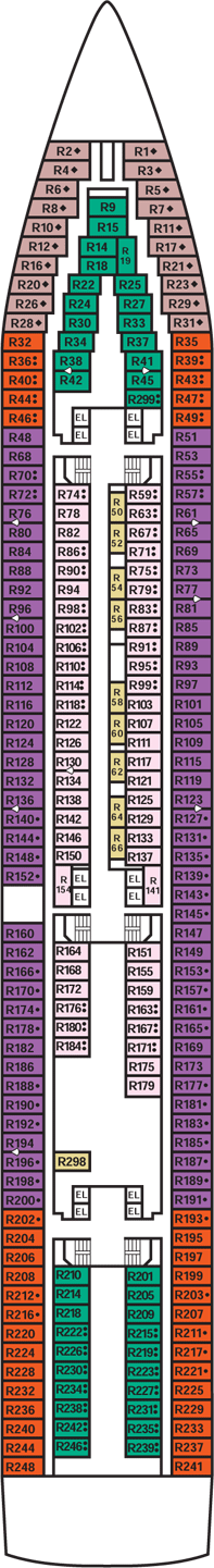 Deckplan Riviera Deck – Carnival Sensation
