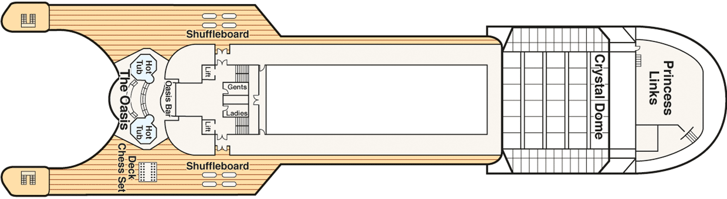 Deckplan Deck 16 Sports – Grand Princess
