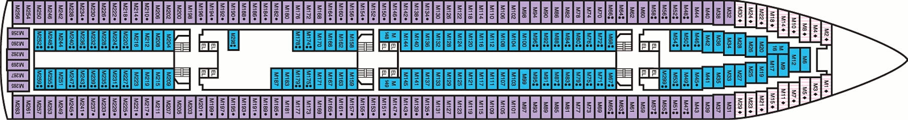 Deckplan Main Deck – Carnival Elation