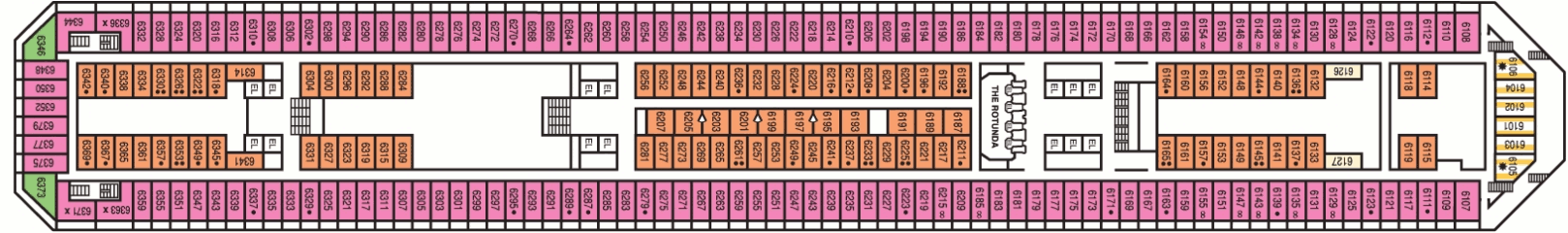 Deckplan Upper Deck – Carnival Sunshine